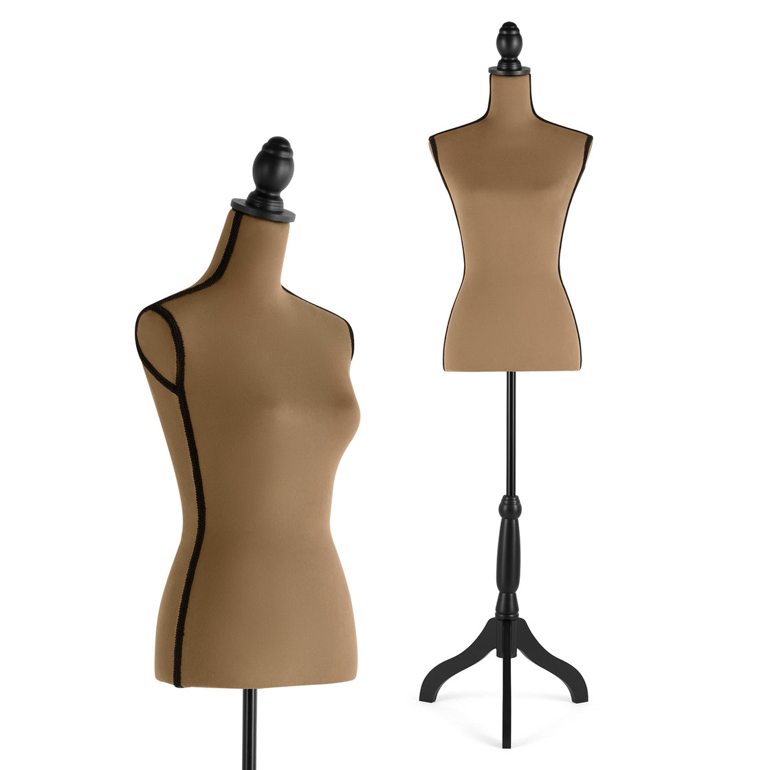 Female Dress Form Mannequin Body Torso Stand with Adjustable Height Stand