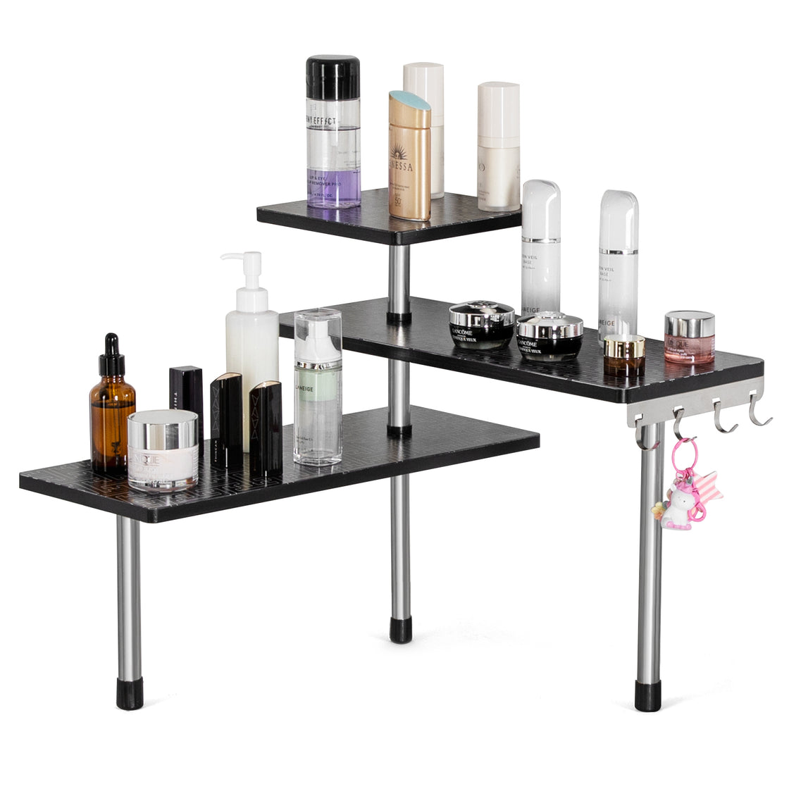 HYNAWIN 3 Tier Bamboo Countertop Shelf Corner Shelf