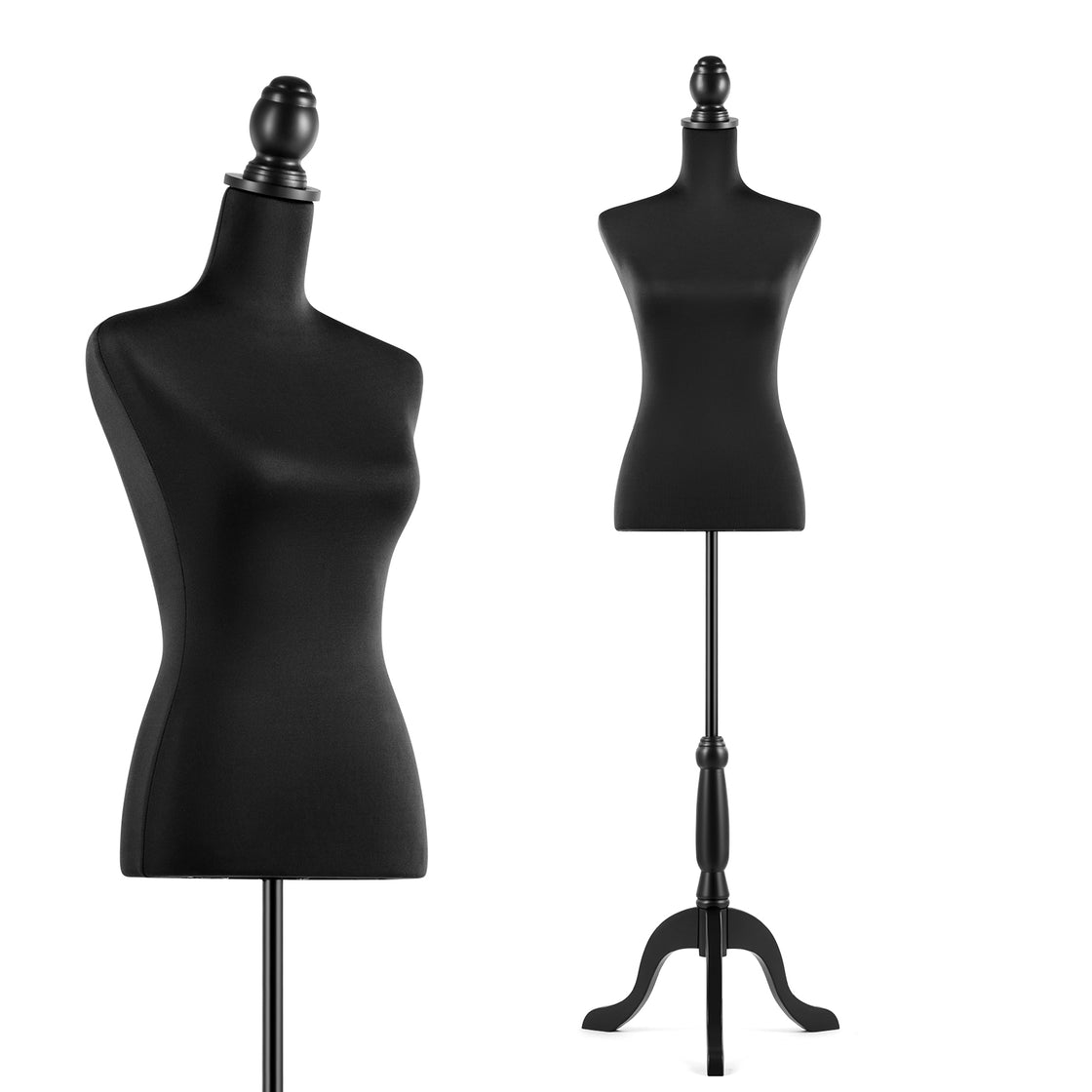 Female Dress Form Mannequin Body Torso Stand with Adjustable Height Stand