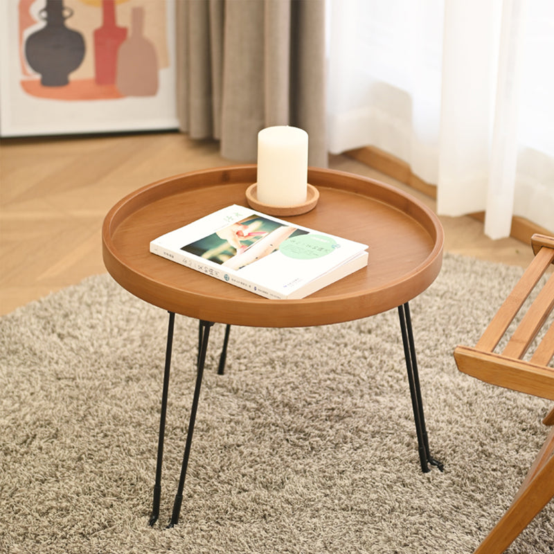 HYNAWIN Folding Side Table,Bamboo Coffee Table, Folding Simple