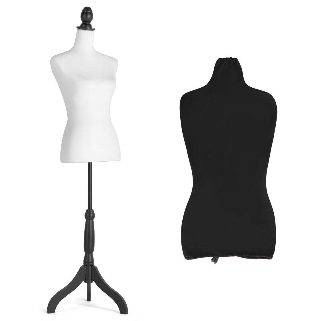 Female Dress Form Mannequin Body Torso Stand with Adjustable Height Stand