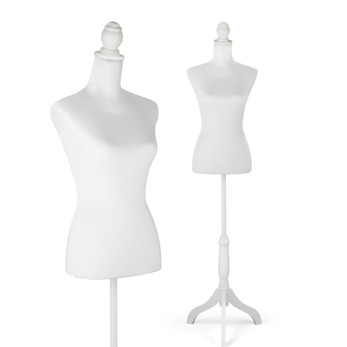 Female Dress Form Mannequin Body Torso Stand with Adjustable Height Stand