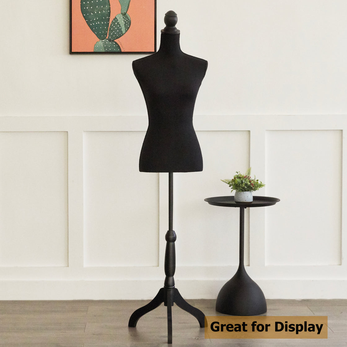 Female Dress Form Mannequin Body Torso Stand with Adjustable Height Stand