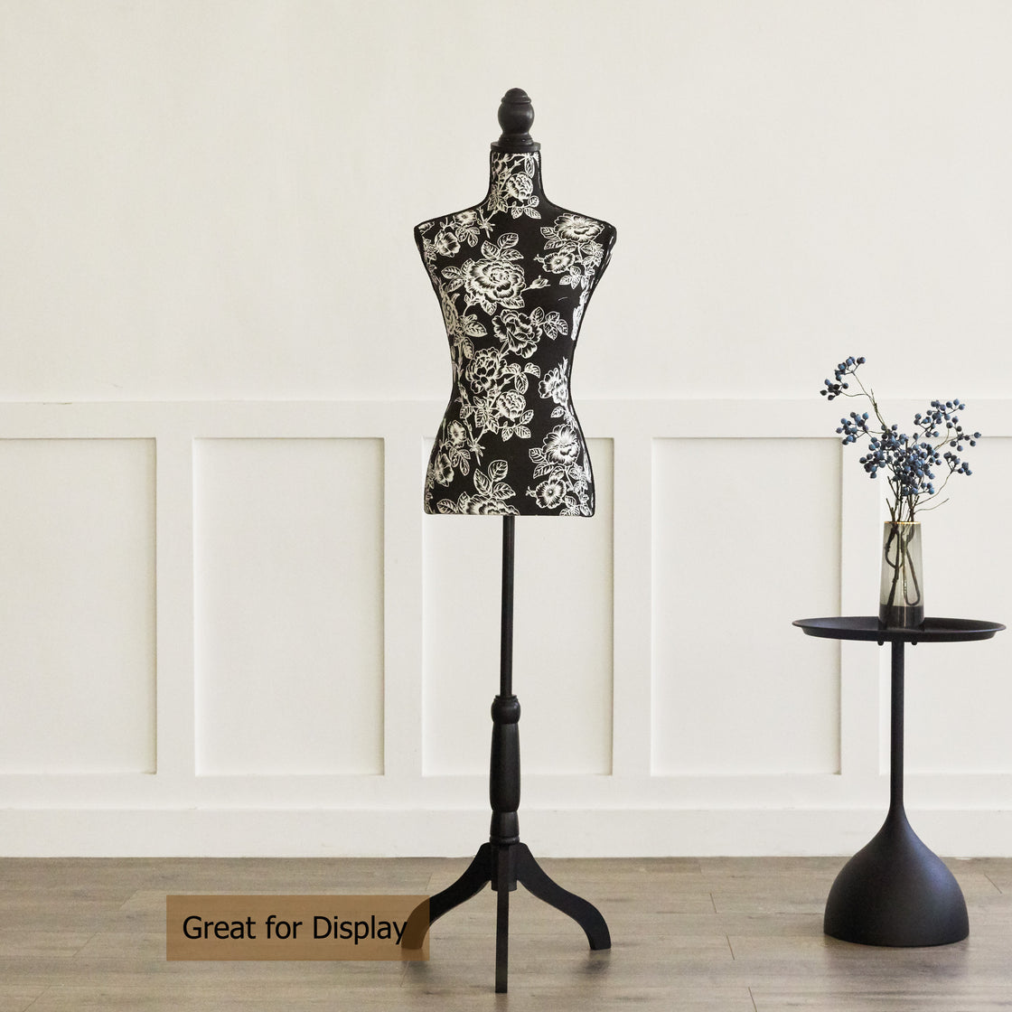 Female Dress Form Mannequin Body Torso Stand with Adjustable Height Stand