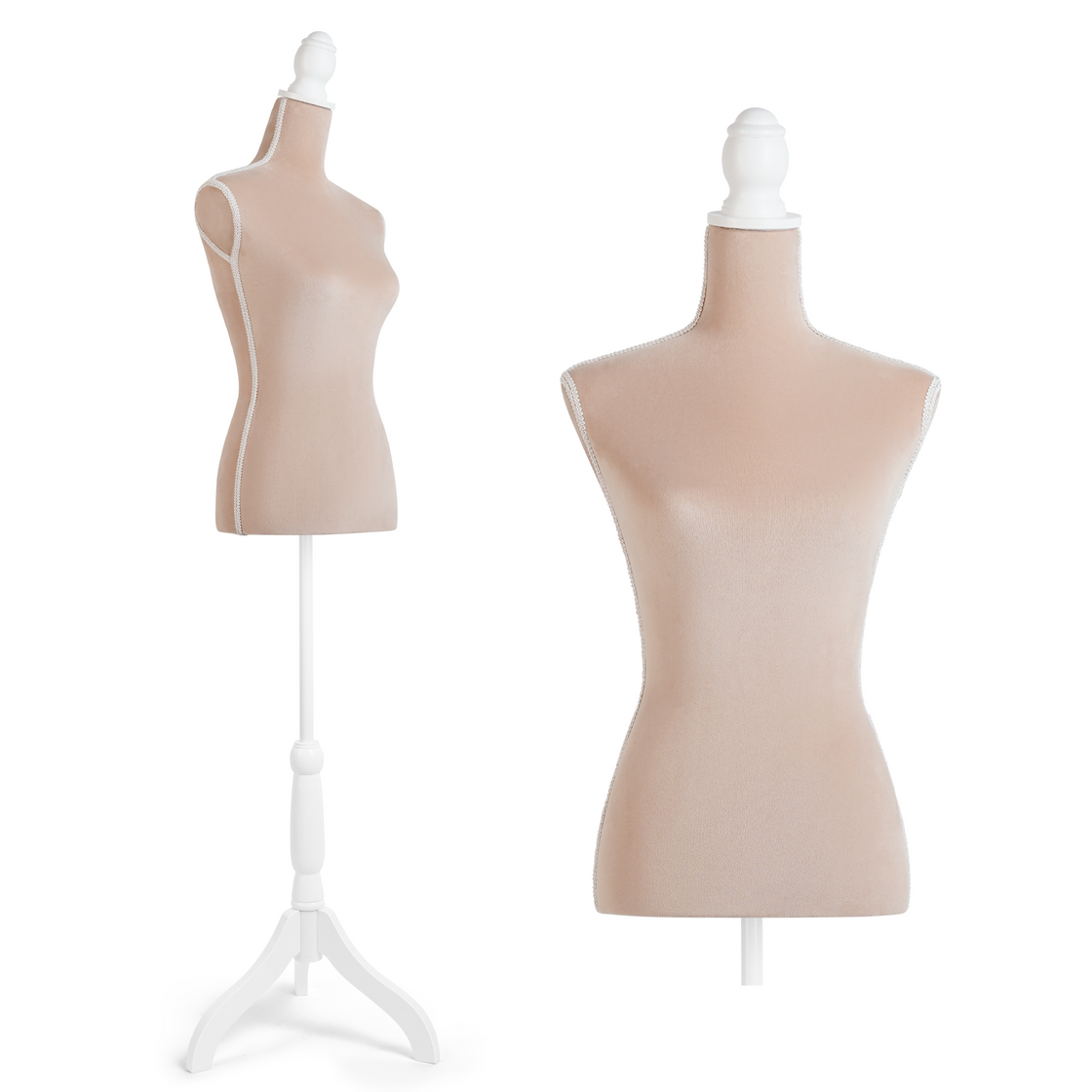 Female Dress Form Mannequin Body Torso Stand with Adjustable Height Stand